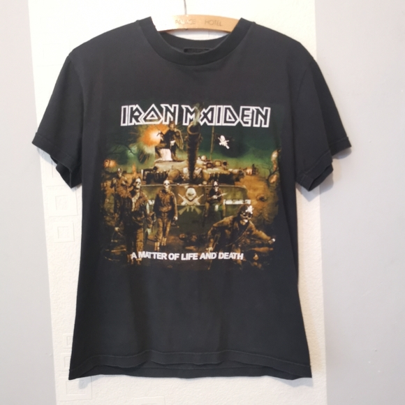 Solid Rock Other - Iron Maiden Double Print T-shirt Solid Rock USA Label A Matter of Life and Death